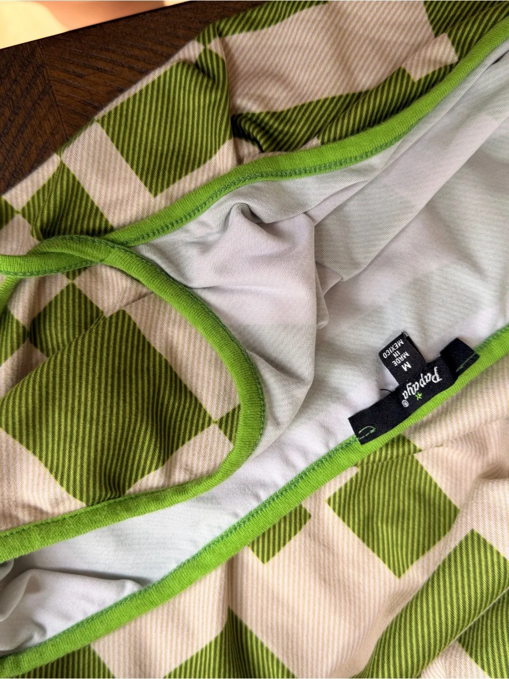 Papaya‎ Green Geometric Halter Mini Dress Y2K Mod Checkerboard Bodycon Medium